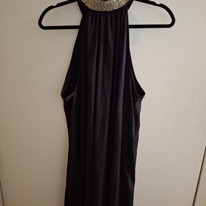 Elegant Black Halter Dress